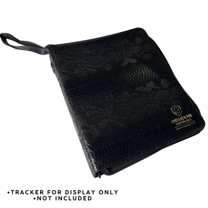 **PRESALE 11/15** Trackable Top Loader Binder – Premium Top Loader Binder | Obsidian Supplies | 216 CT | 24 Page | Tracking Device Slot