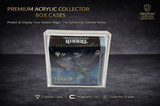 Premium Acrylic Case for MTG Collector Booster Boxes | Magnetic Display Protector | Sealed Magic The Gathering Storage | Obsidian Supplies